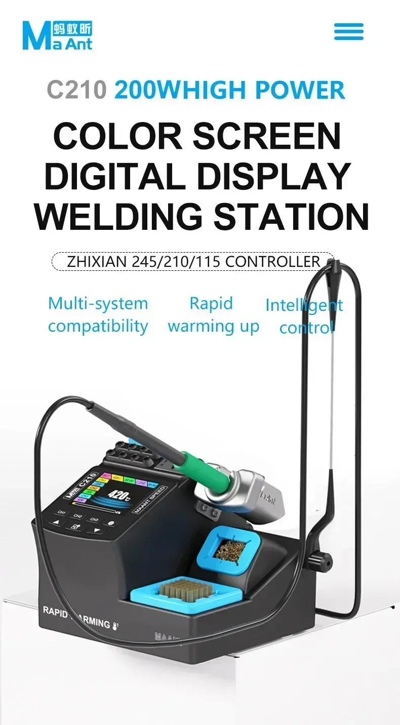 MaAnt Soldering Station Soldering Iron Tip C210 245 115 Handle كاوية