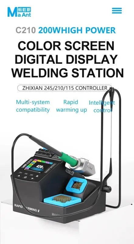 MaAnt Soldering Station Soldering Iron Tip C210 245 115 Handle كاوية MaAnt Soldering Station Soldering Iron Tip C210 245 115 Handle كاوية
