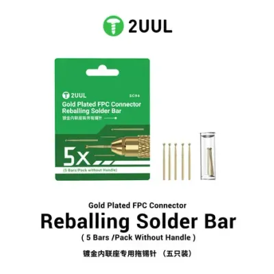 2UUL SC96 Gold Plated FPC Connector Reballing Solder Bar (5 Bars/Pack without Handle) 2UUL SC96 Gold Plated FPC Connector Reballing Solder Bar (5 Bars/Pack without Handle)