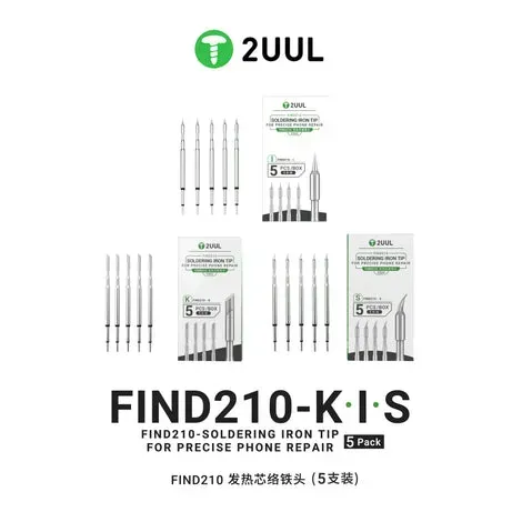 2UUL K I S Soldering Iron Tip for C210(5 Pack) سن كاوية 2UUL K I S Soldering Iron Tip for C210(5 Pack) سن كاوية