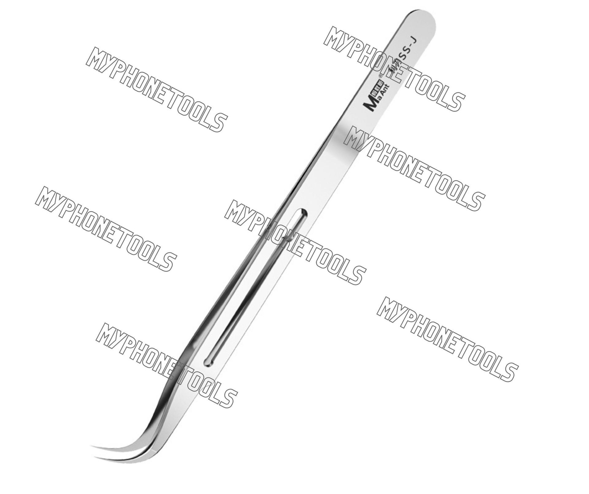 MaAnt SS-J Bent Tips Tweezers High Precision Non-Magnetic Ultra جفت