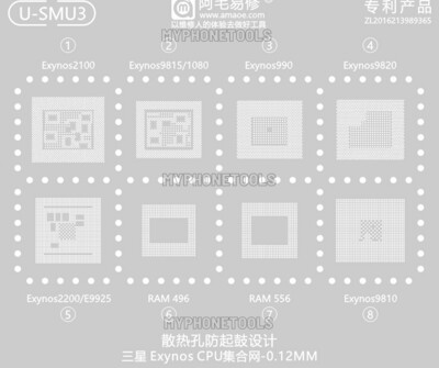 مجموعة شبلونات سامسونج الاحترافية U-SMU1, U-SMU2, U-SMU3 الأصلية مجموعة شبلونات سامسونج الاحترافية U-SMU1, U-SMU2, U-SMU3 الأصلية