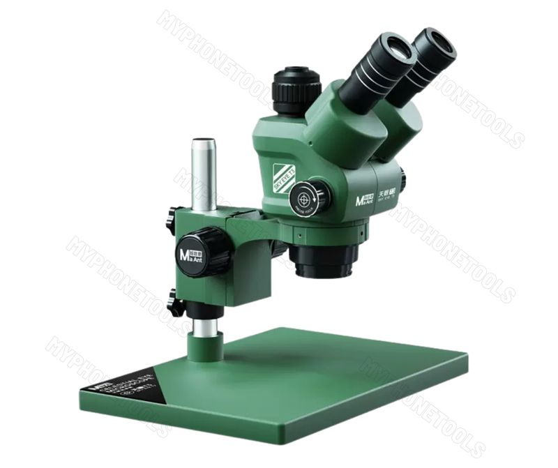 MaAnt T3 6.5-58XContinuous Zoom Stereo Trinocular Microscope P 4K HDMI USB ميكروسكوب بقاعدة عريضه داعم كاميرا