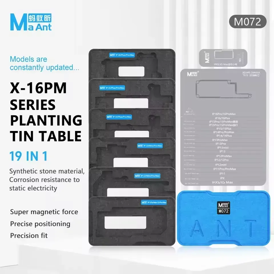 MaAnt M072 19-in-1 Motherboard Middle Layer  iPhone X-16ProMax  شبلونة البوردتين