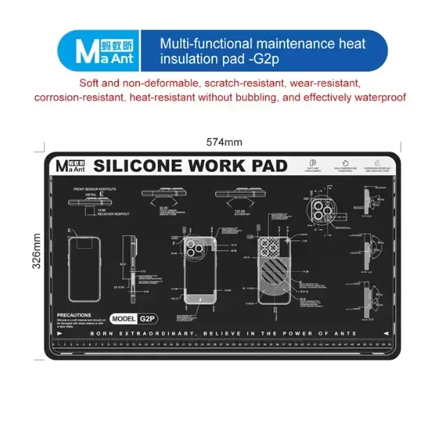 MaAnt G2P Heat Insulation Silicone Work Pad بادة هندسية