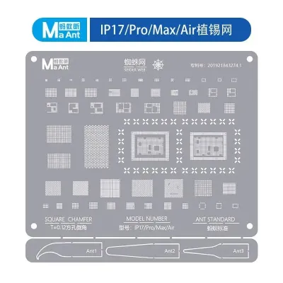 MaAnt Iphone 17 Series CPU Stencils شبلونة MaAnt Iphone 17 Series CPU Stencils شبلونة
