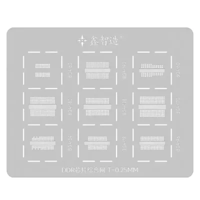 شبلونة ريبولينغ رامات وذكريات DDR الأصلية من XZZ (DDR BGA Stencil) شبلونة ريبولينغ رامات وذكريات DDR الأصلية من XZZ (DDR BGA Stencil)