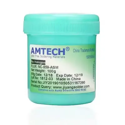 AMTECH NC-559-ASM 100% Original Solder paste BGA PCB No-Clean 100g Solder paste Phone repair فلكس AMTECH NC-559-ASM 100% Original Solder paste BGA PCB No-Clean 100g Solder paste Phone repair فلكس