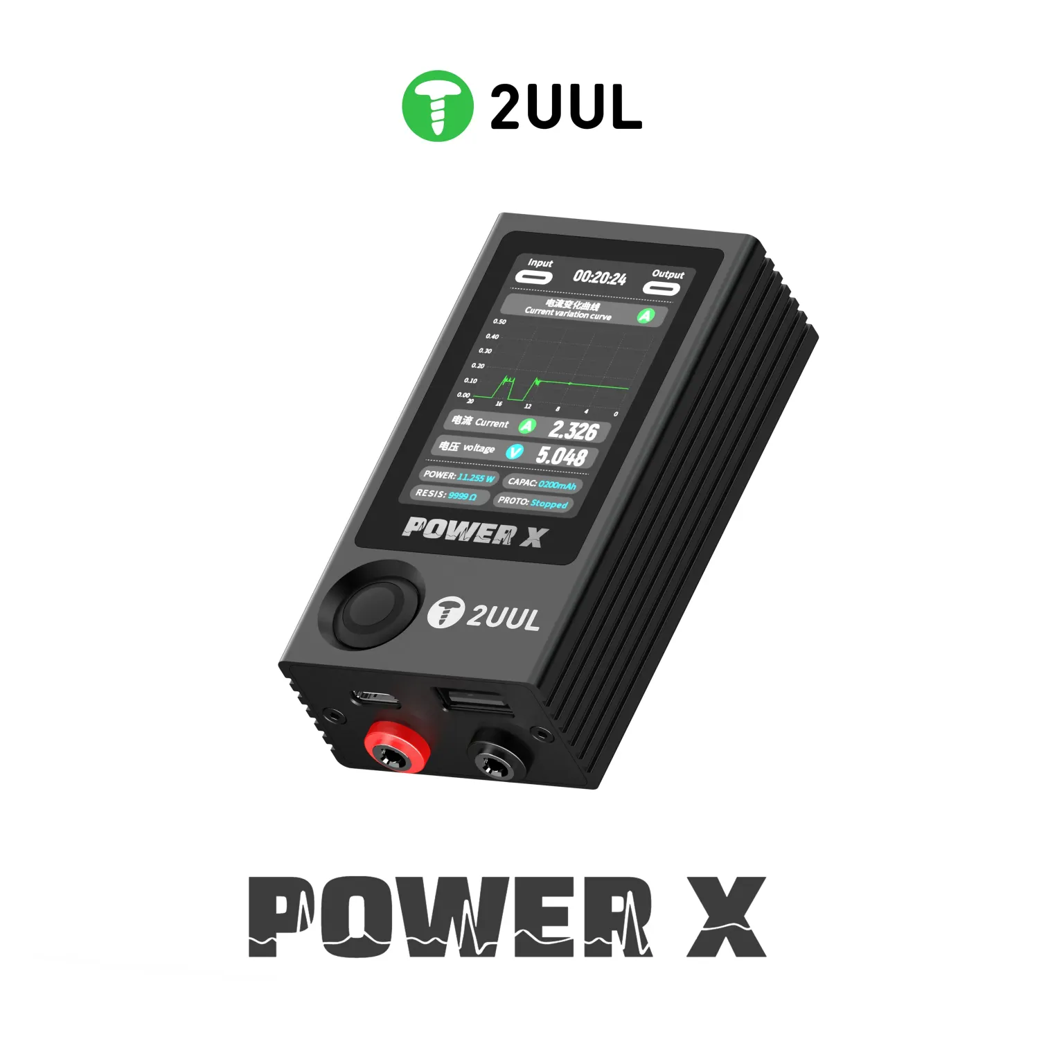 2UUL PW11 Power X High Refresh Screen Ampere-Voltage Meter تيستر شحن وباور سبلاى