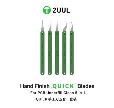 ​2UUL DA22 Hand Finish QUICK Blades Set for PCB Underfill Cleanطقم اسلحة رفع وتنظيف الايسيهات
