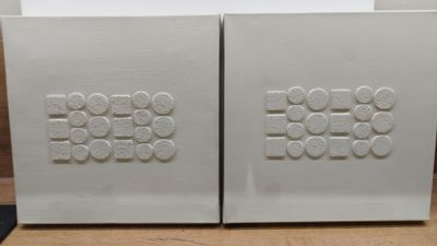 Tableau diptyque multi feutres