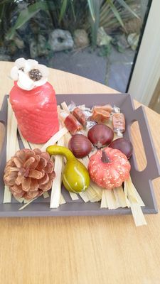 Plateau déco automnal