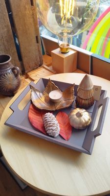 Plateau déco automnal