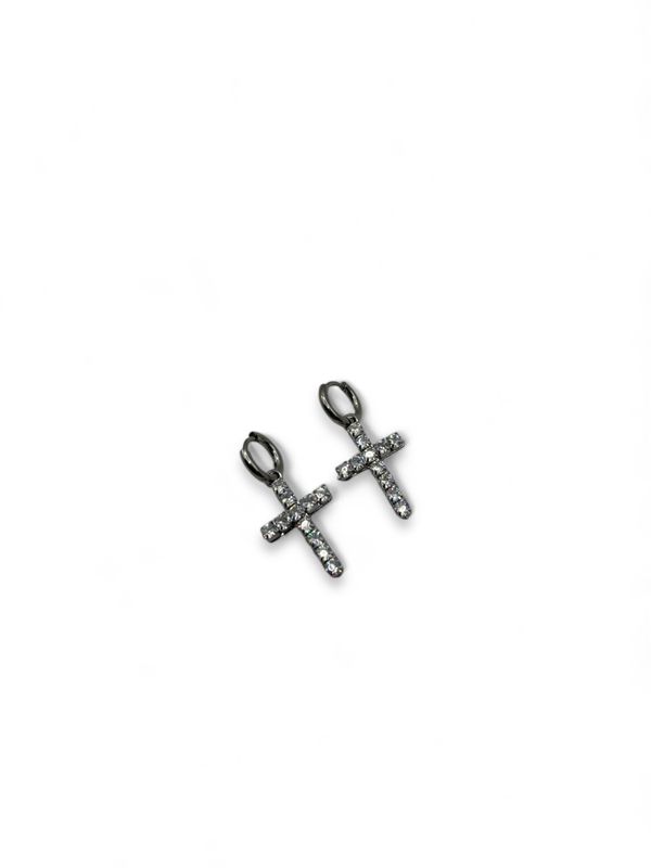 ORECCHINI CROCE SHINE SILVER