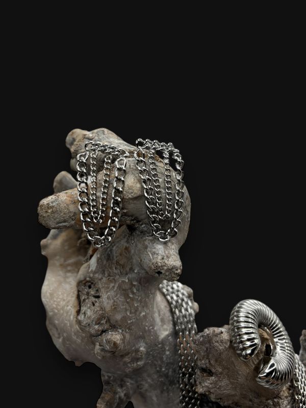 ORECCHINI CATENA SILVER