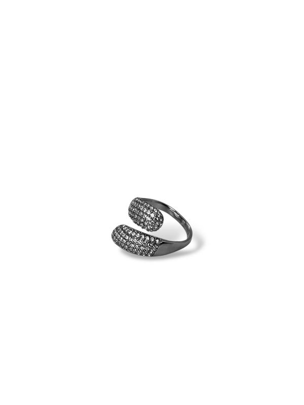 ANELLO GOCCIA STRASS SILVER
