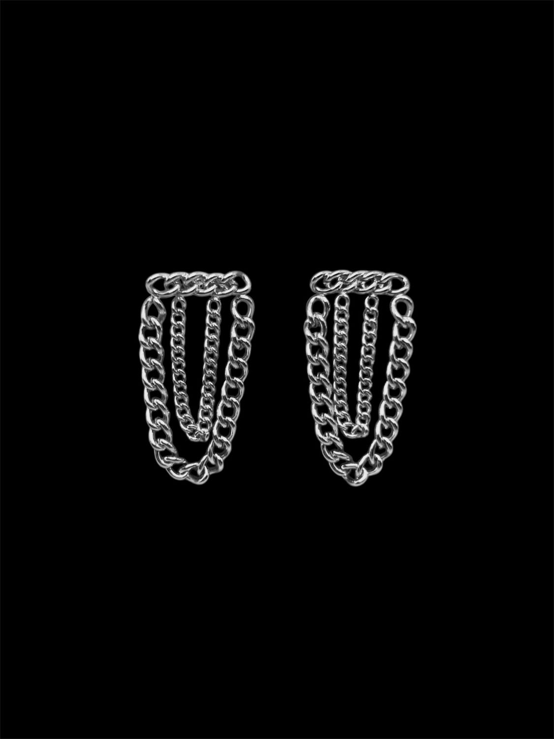 ORECCHINI CATENA SILVER