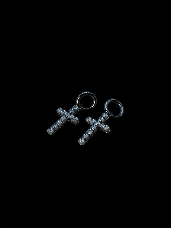 ORECCHINI CROCE SHINE SILVER