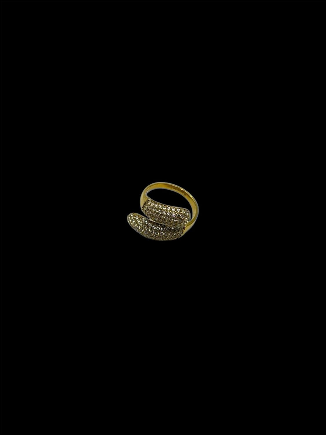 ANELLO GOCCIA STRASS GOLD