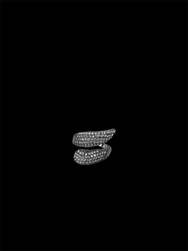 ANELLO GOCCIA STRASS SILVER