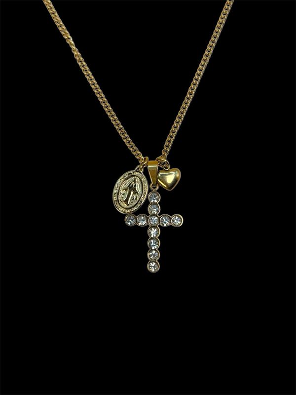 COLLANA CROCE MINI GOLD