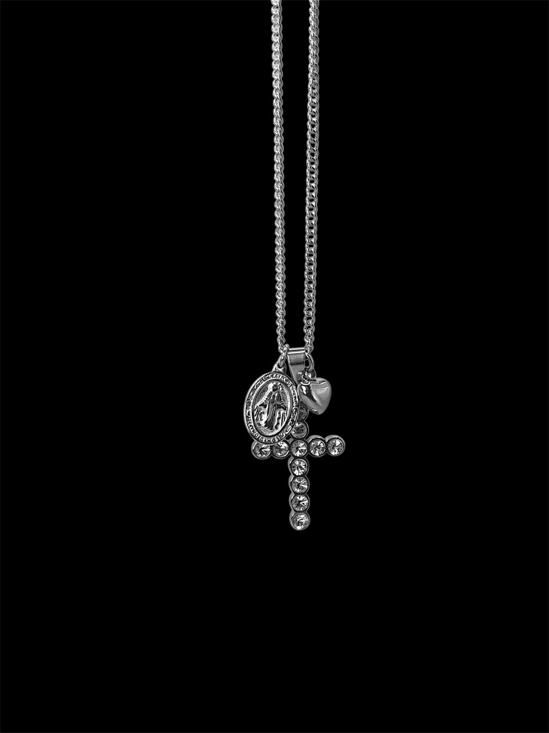 COLLANA CROCE MINI SILVER