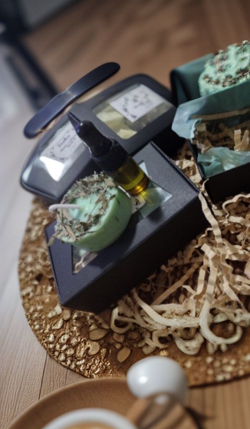 Box Money candle and oil