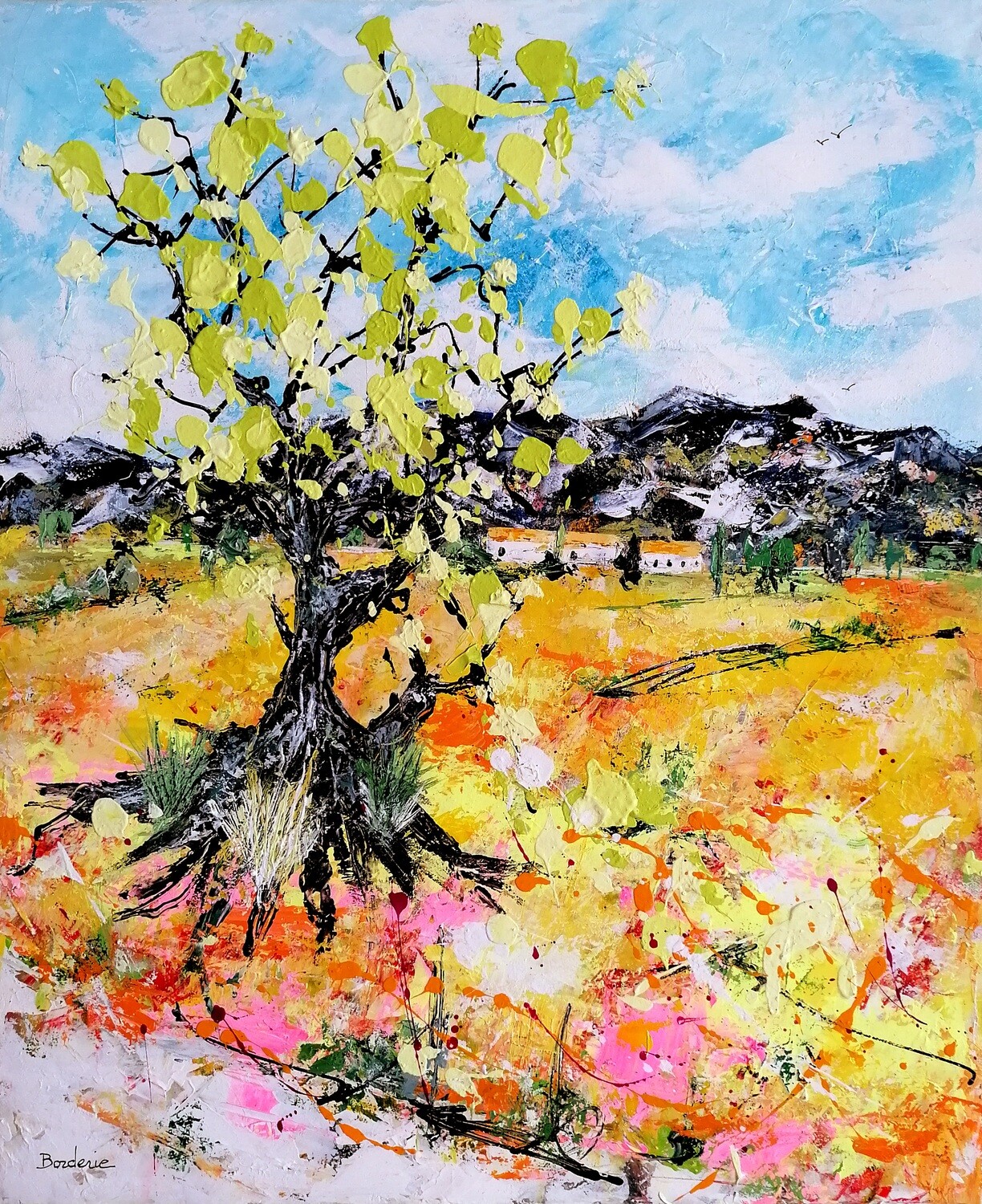 L&#39;arbre qui a résisté au temps.
73X60 (2023) Acrylique sur toile.