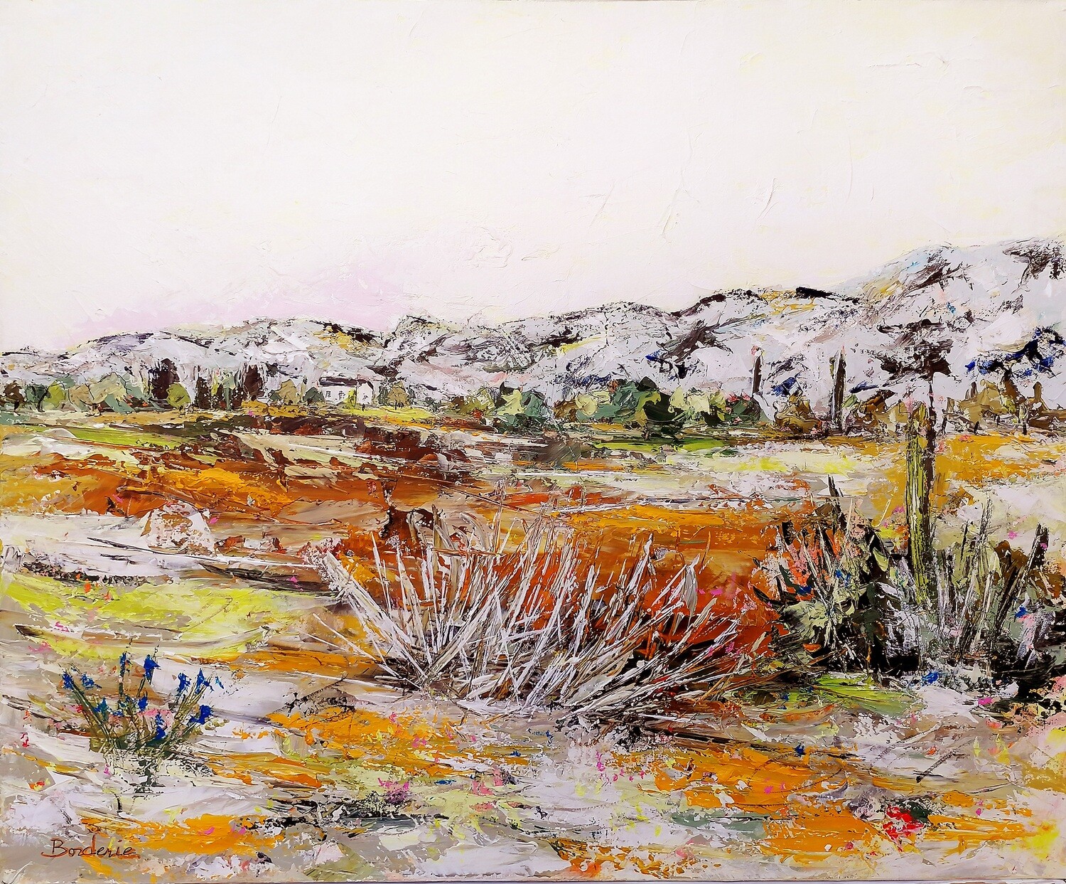 La maison dans la plaine
92X73 (2023) Acrylique sur toile.