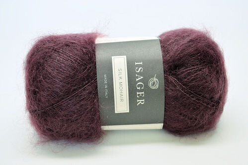 Isager Silk Mohair, 36, Wine