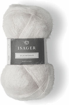 Isager Silk Mohair, 2, Raw White