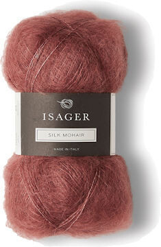 Isager Silk Mohair, 69, Old Rose