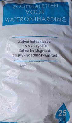 Regeneratiezout zak à 25kg (Alleen afhalen of mee te bestellen met halve/hele pallet)