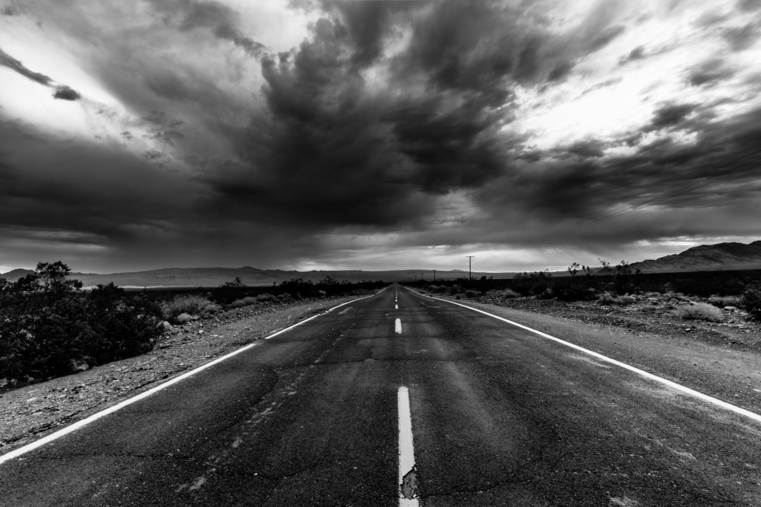 Stormy Desert Road Stormy Desert Road