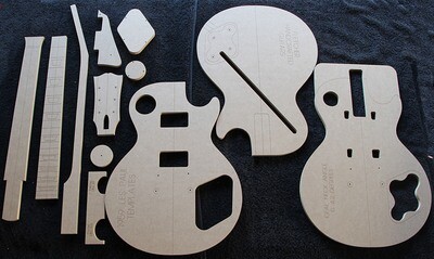 1959 Les Paul Guitar Routing Templates