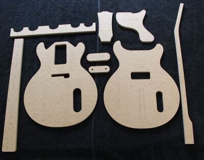 1960 Les Paul Junior Double Cut Guitar Templates