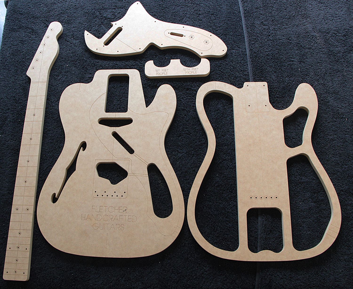 Telecaster Thinline Guitar Templates