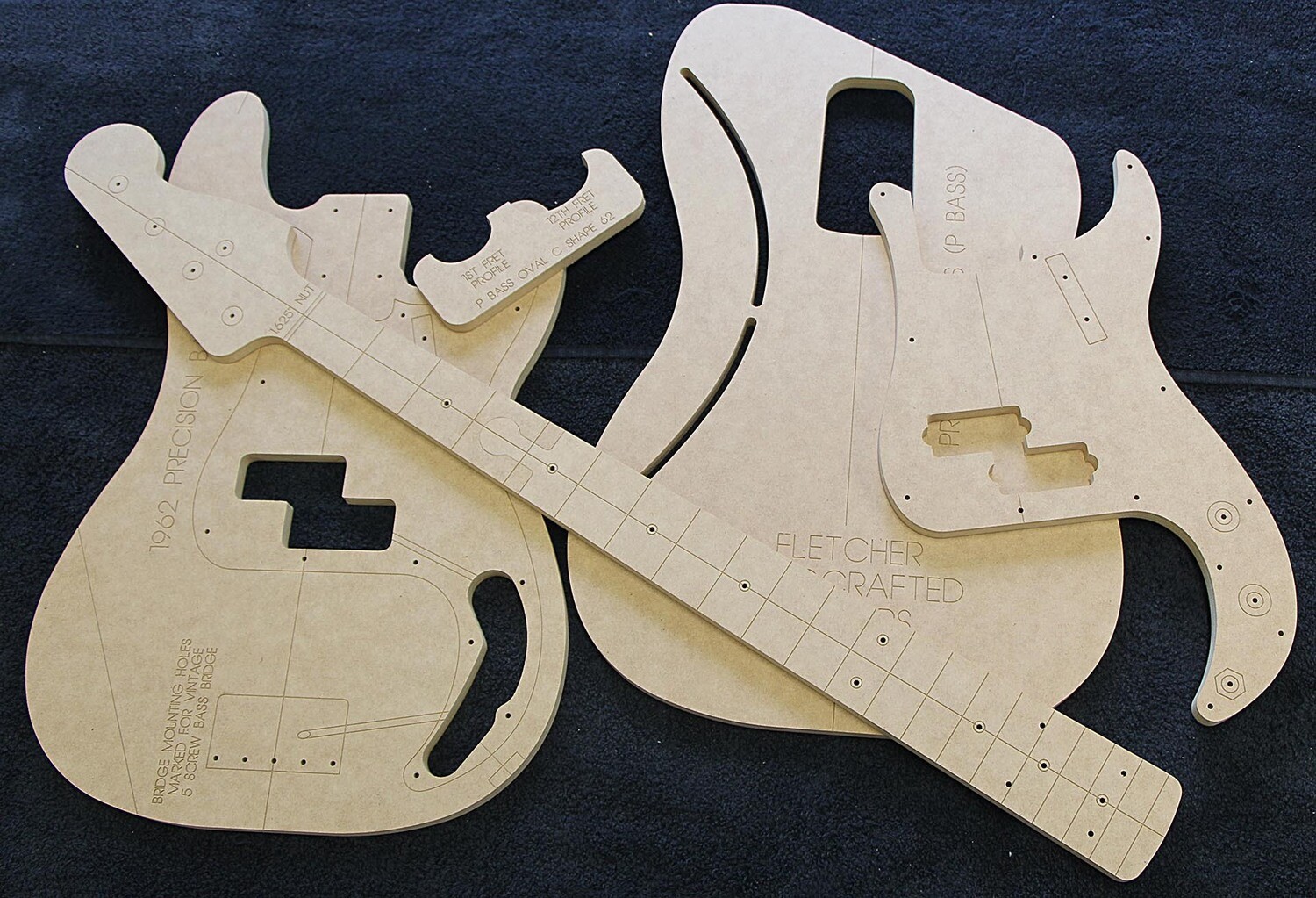 Precision Bass Guitar Templates