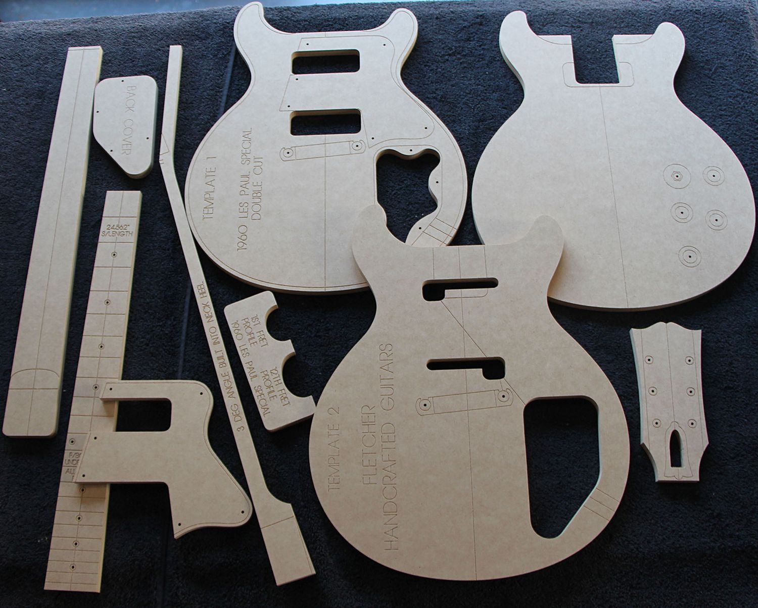 1960 Les Paul Special Double Cut Guitar Templates