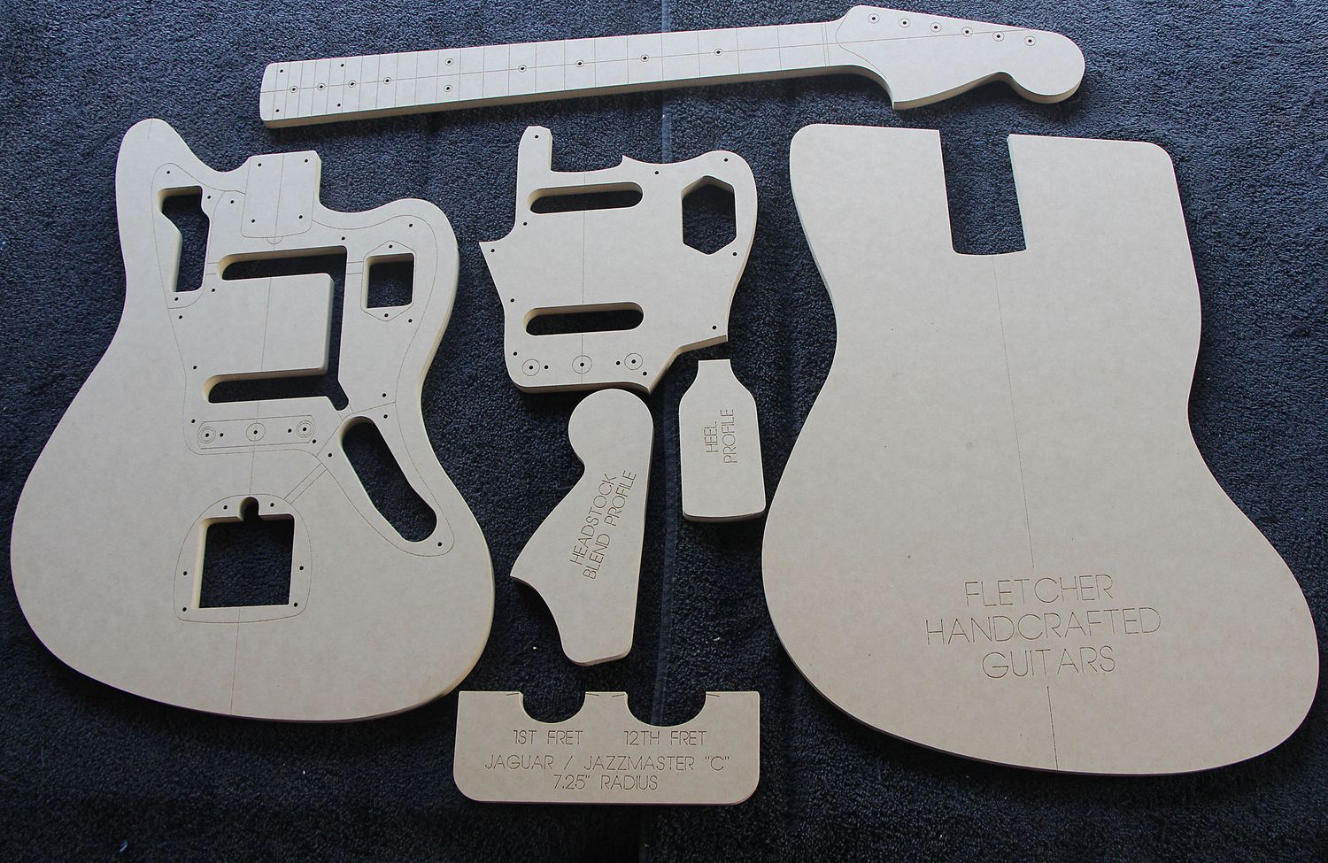 Jaguar Guitar Templates