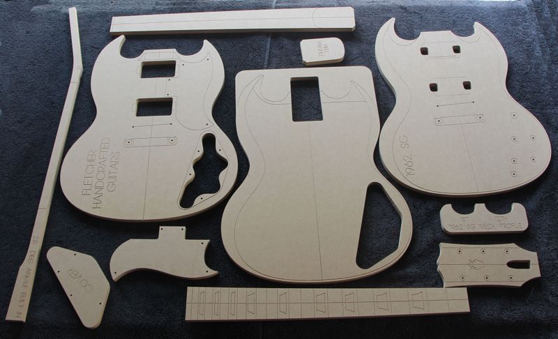 1962 SG  Guitar Router Template Set
