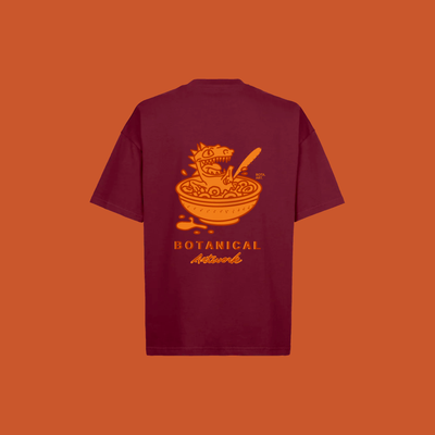 T-shirt oversize rétro vintage sérigraphié à la main – Mode durable Botanical Artwork - DROP 4