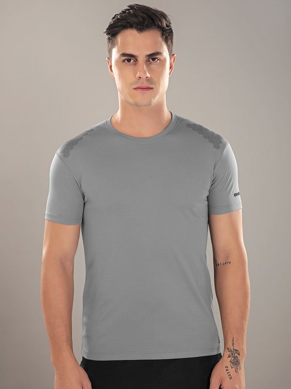 Sportsun Active Light Grey T-Shirt For Men