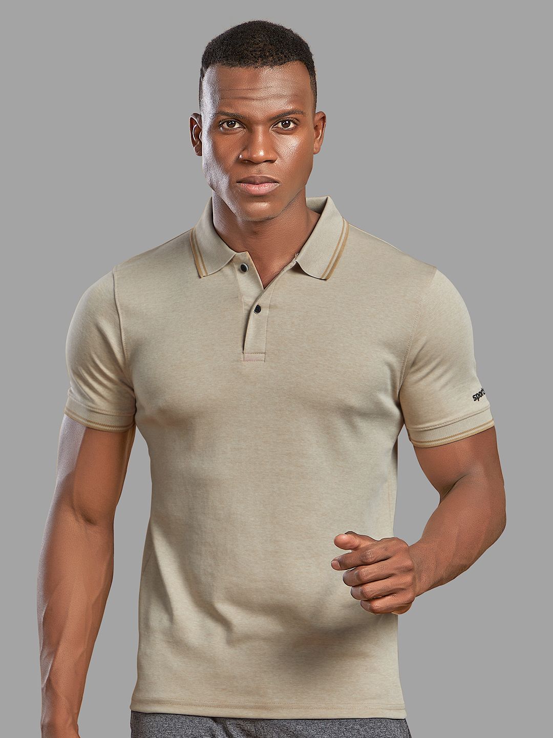 Sportsun Slim Fit Cotton Polo T-Shirt