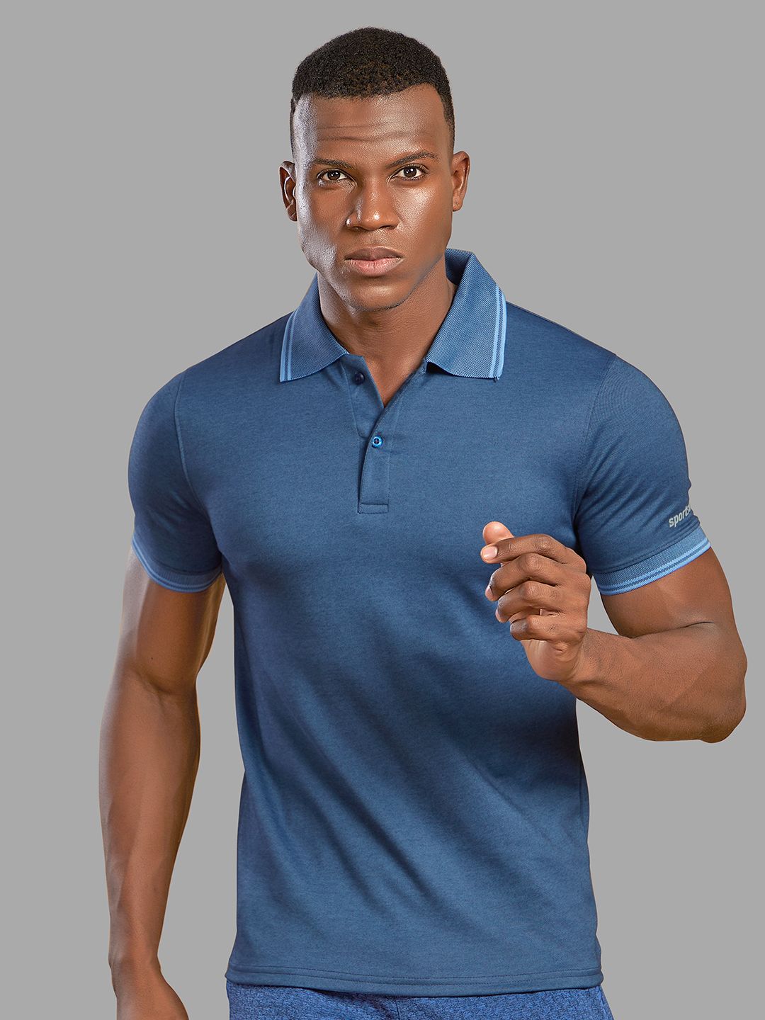 Sportsun Slim Fit Cotton Polo T-Shirt