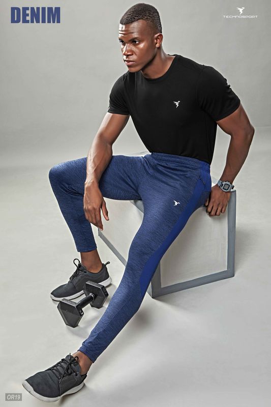 Men Colorblock Slim Fit Trackpants with ELASTO PLUS