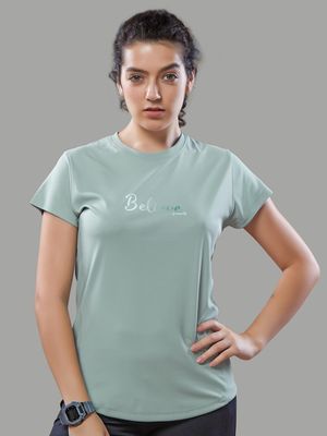 Sportsun Cotton Round Neck Cascade T-Shirt For Women