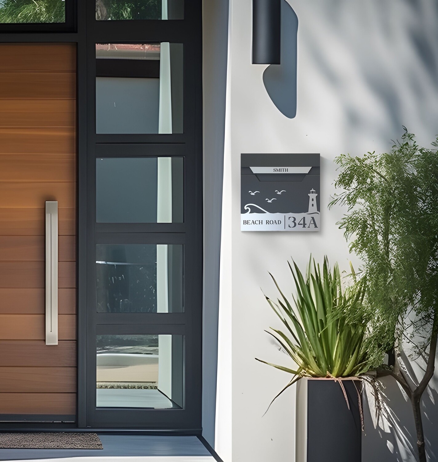 Mailbox Aurora P-03 by Studio Carino - Modern Wall-Mounted Anthracite Mailbox