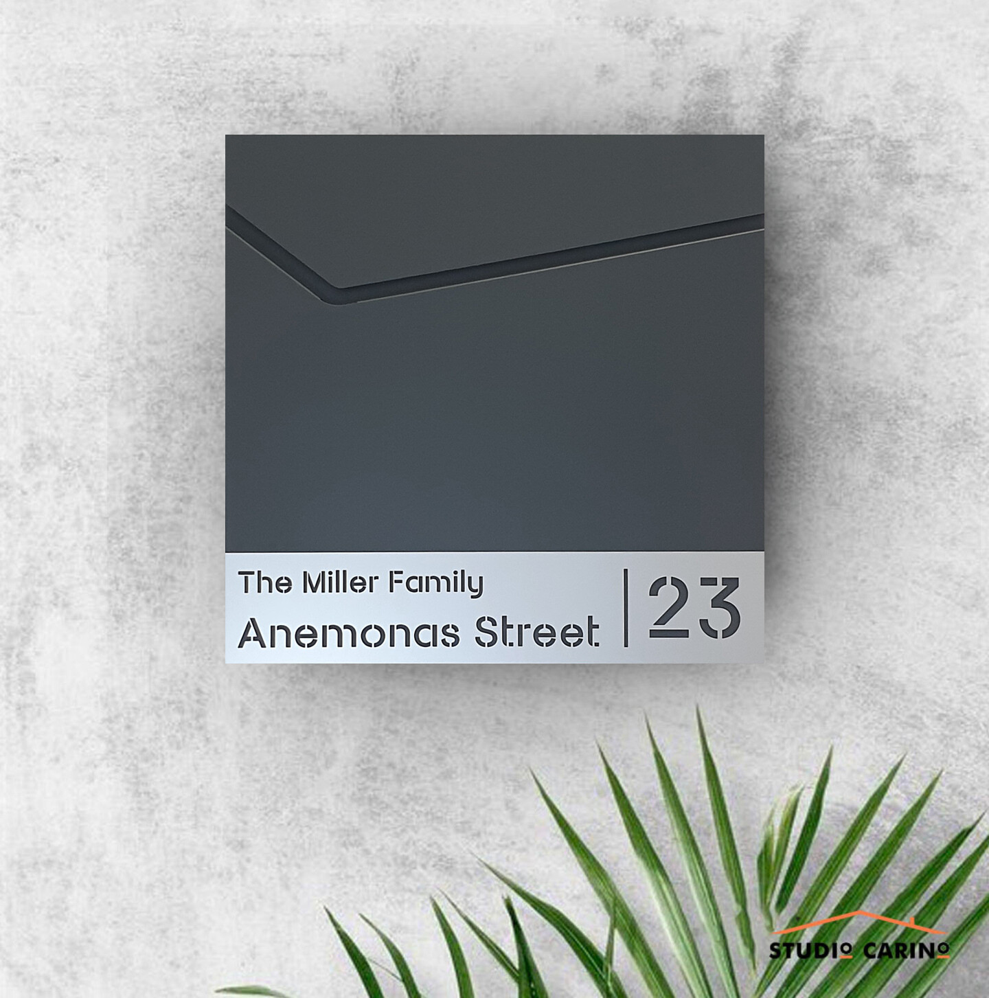 Mailbox Lumina P-01 by Studio Carino - Modern Wall-Mounted Anthracite Mailbox