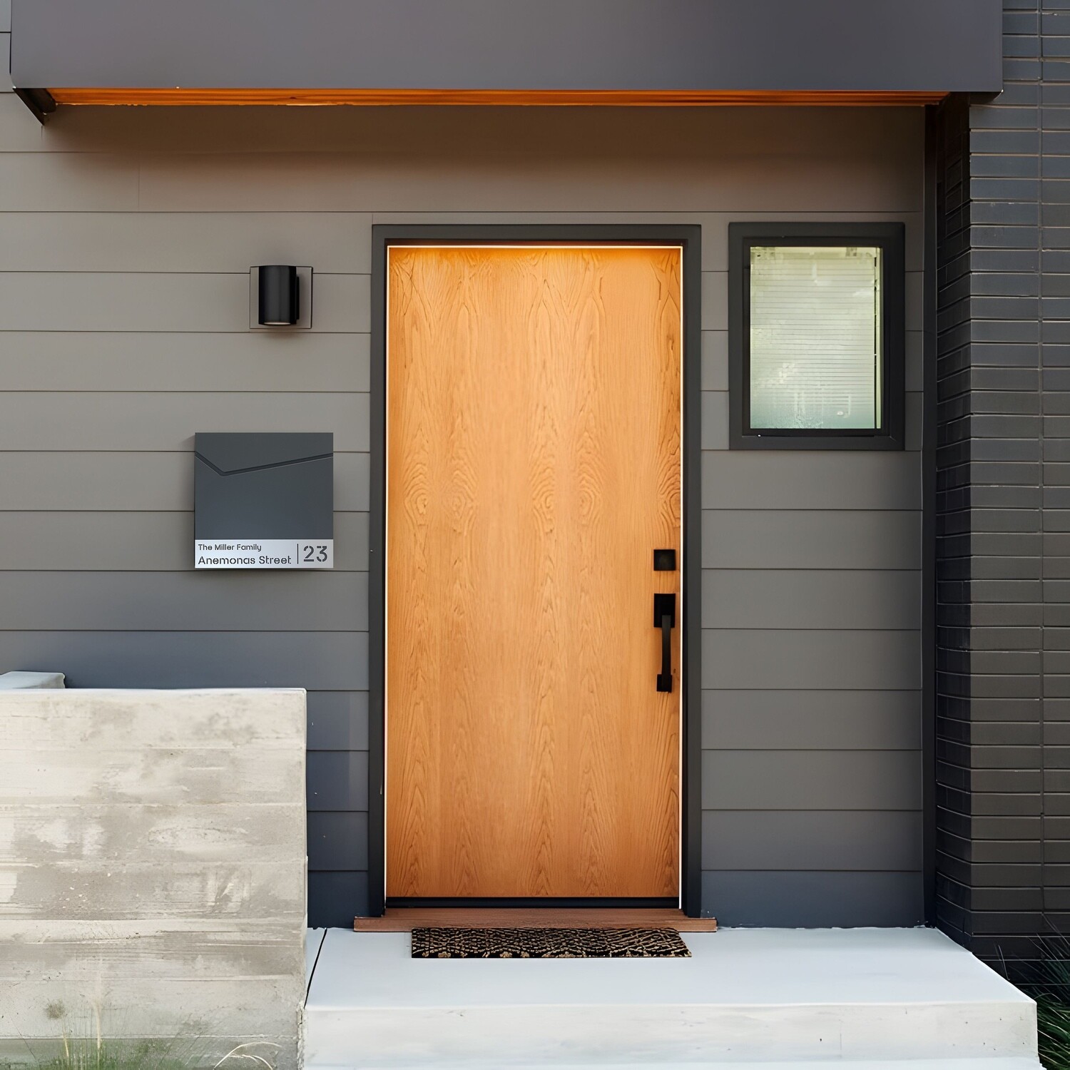 Mailbox Lumina P-01 by Studio Carino - Modern Wall-Mounted Anthracite Mailbox
